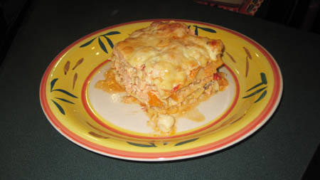 Rosee seafood  lasagna